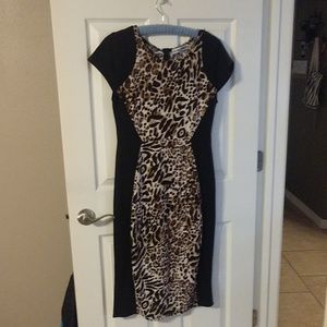 NWT! XL leopard and black pencil dress
